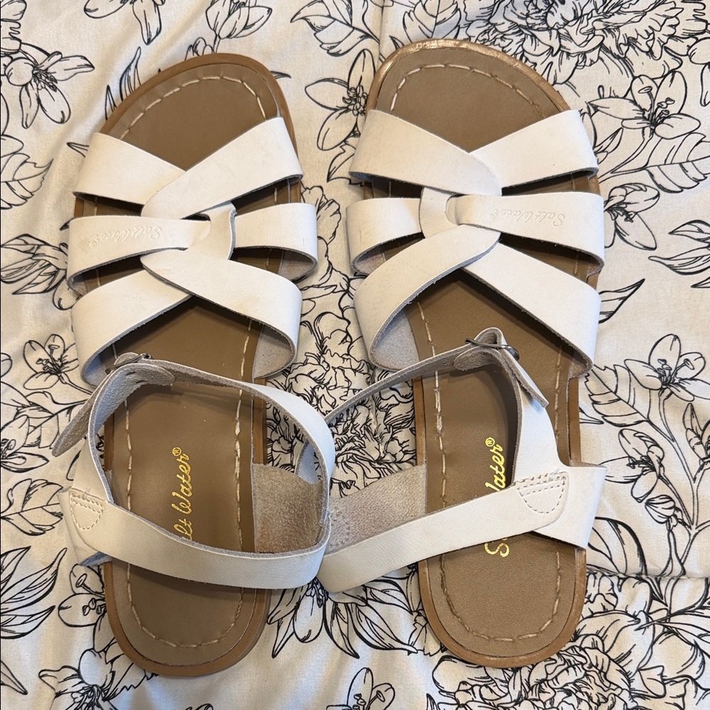 White Sandals by Saltwater